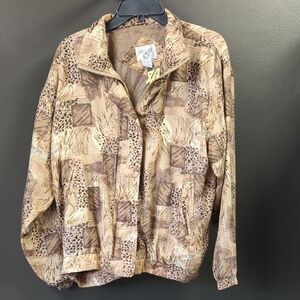 Casual Corner Women's Tan Patterned Sweatshirt